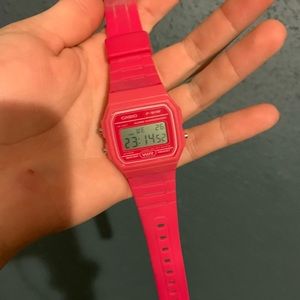 Pink Casio watch